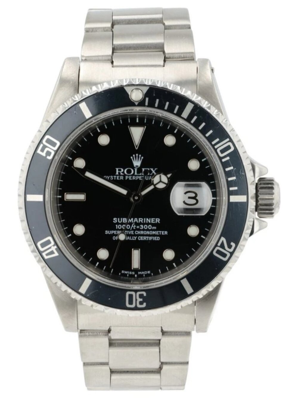 Rolex Submariner Black Dial Stainless Steel 40mm Automatic Mens Watch 16610